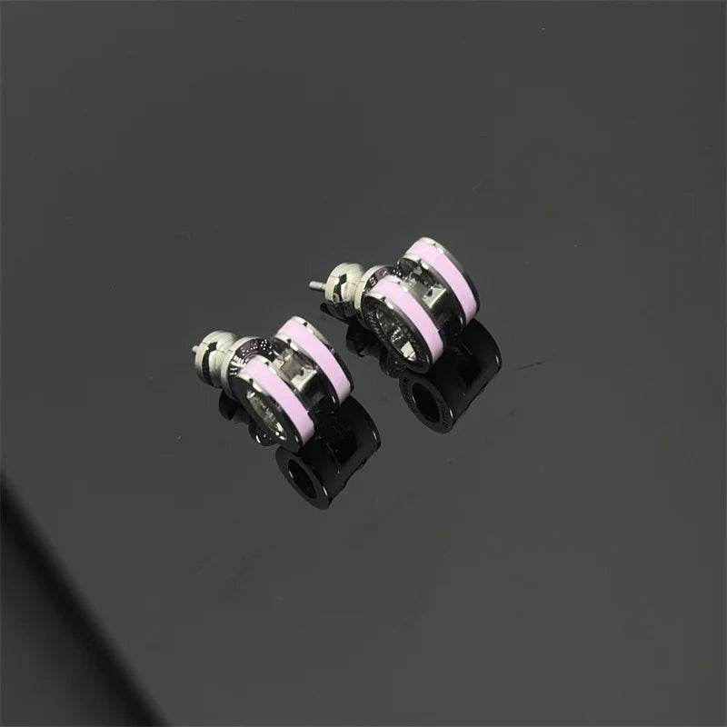 2025 New Fashion Enamel Hoop Earrings for Women Exquisite Versatile Temperament Earrings Gift Jewelry